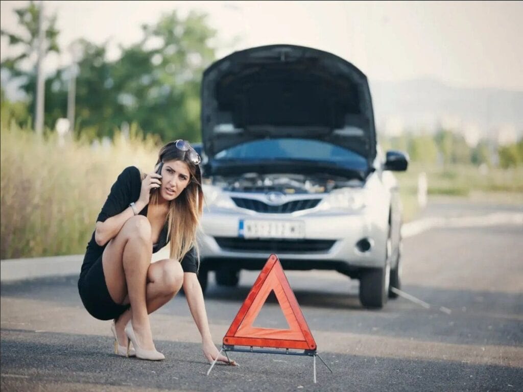 roadside assistance London — driver calling for breakdown recovery service