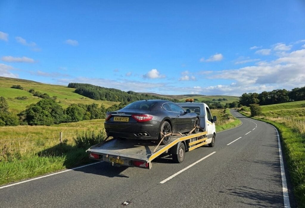 Long distance car recovery from Europe to the UK using a flatbed towing service by London Auto Towing